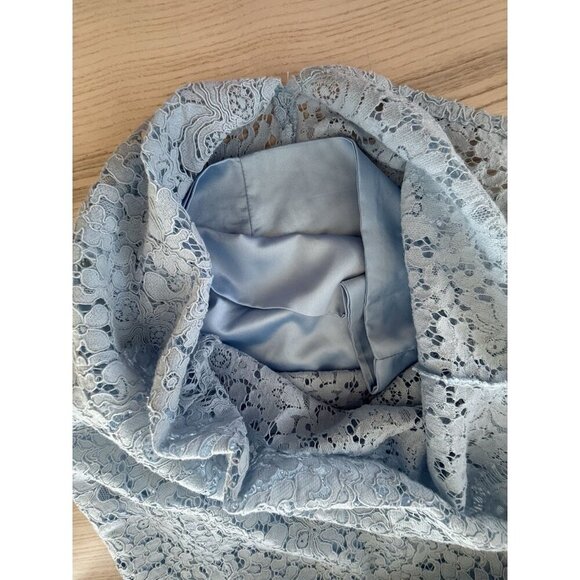 Bardot Karlie Cold Shoulder Black Lace women Dress Size 6 blue mini dress - Picture 15 of 16